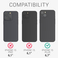kwmobile Film Compatible with Apple iPhone 15 Plus Screen Protector Anti-Glare