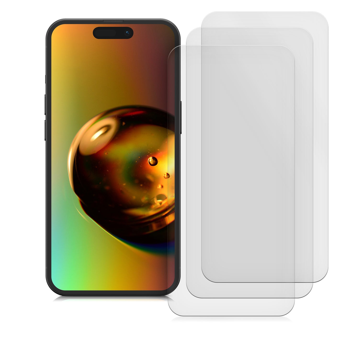 3x Matte Screen Protector compatible with Apple iPhone 15 Pro Max