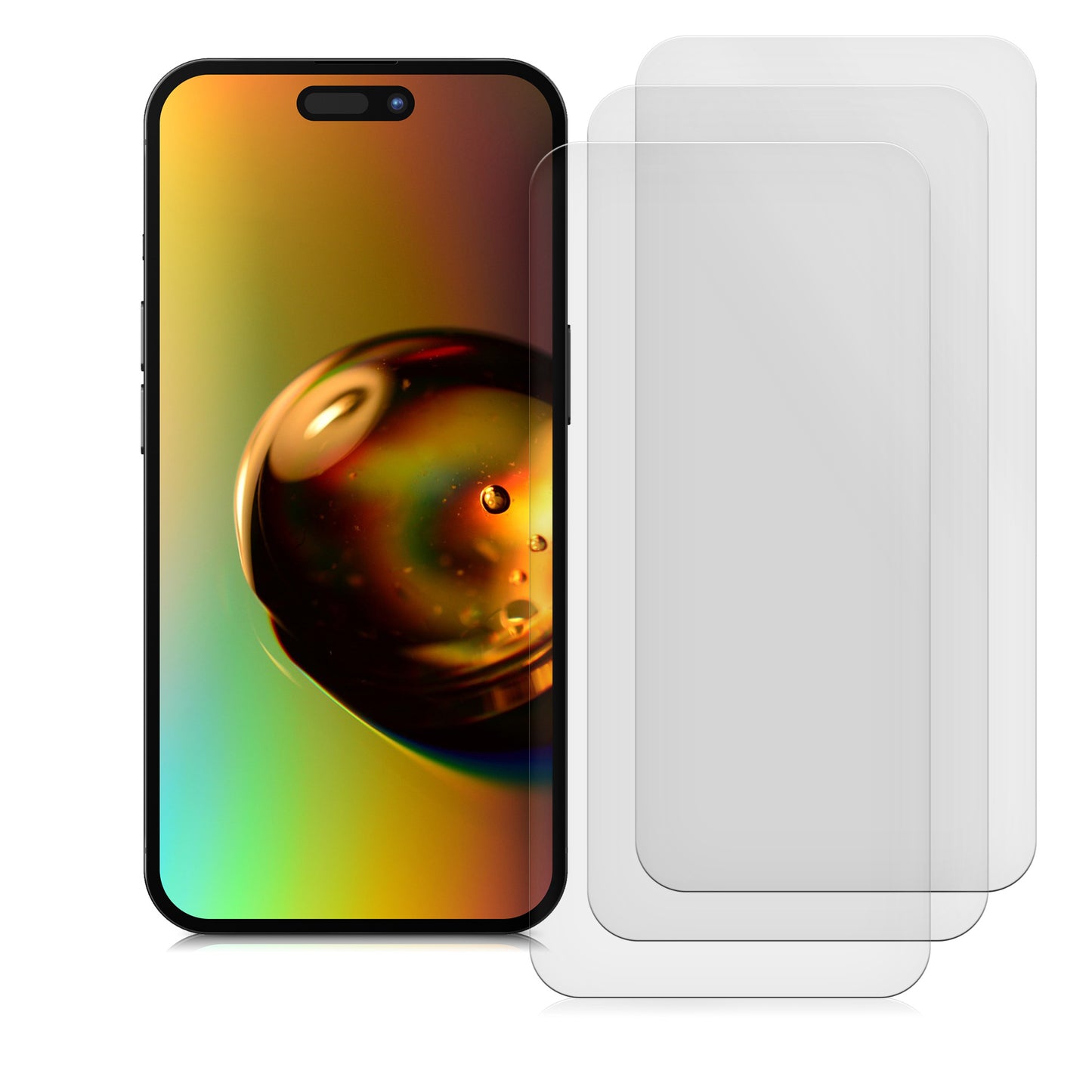 kwmobile Film compatible with Apple iPhone 16 Screen Protector Protective Film Screen Protection Screen Film anti-glare