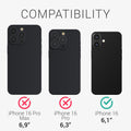 kwmobile Film compatible with Apple iPhone 16 Screen Protector Protective Film Screen Protection Screen Film anti-glare