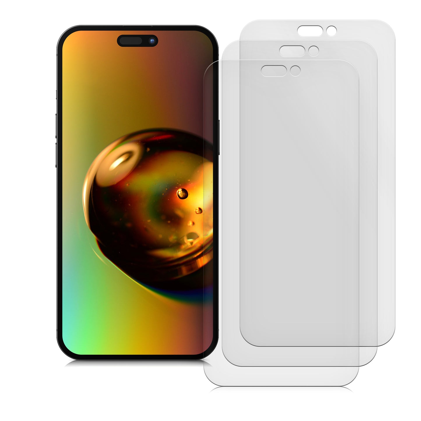 kwmobile Screen Protector compatible with Apple iPhone 16 Plus Screen Protector Film Display Protector Screen Film anti-glare