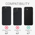 kwmobile Screen Protector compatible with Apple iPhone 16 Plus Screen Protector Film Display Protector Screen Film anti-glare