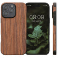 kwmobile Case Compatible with Apple iPhone 16 Pro Max Back Cover Wood Grain