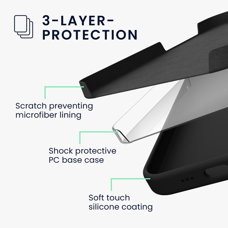 kwmobile Case for Apple iPhone 17e / iPhone 16e - Silicone Cover - Wireless Charging - Protective Case