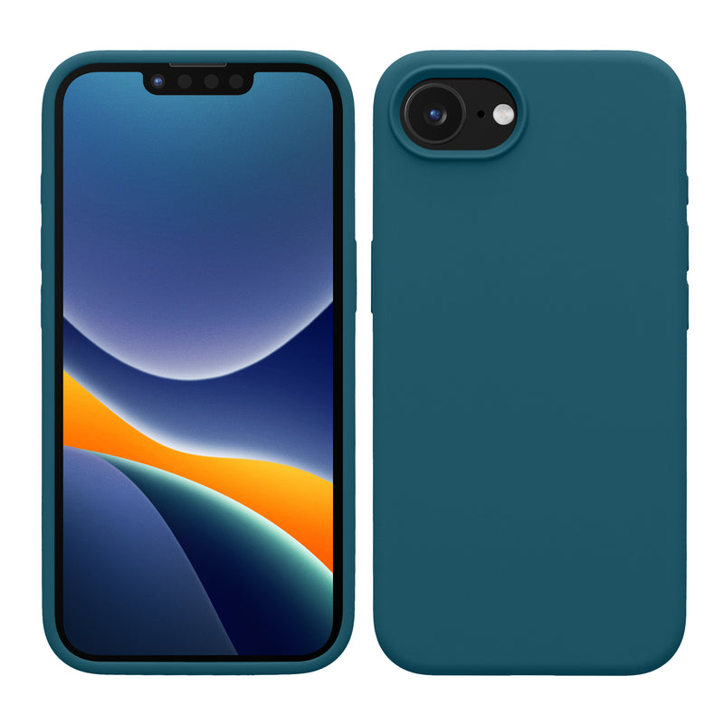 kwmobile Hülle kompatibel mit Apple iPhone 17e / iPhone 16e Hülle - Silikon Handy Case - Handyhülle weiche Oberfläche - kabelloses Laden - Petrol matt Petrol matt  