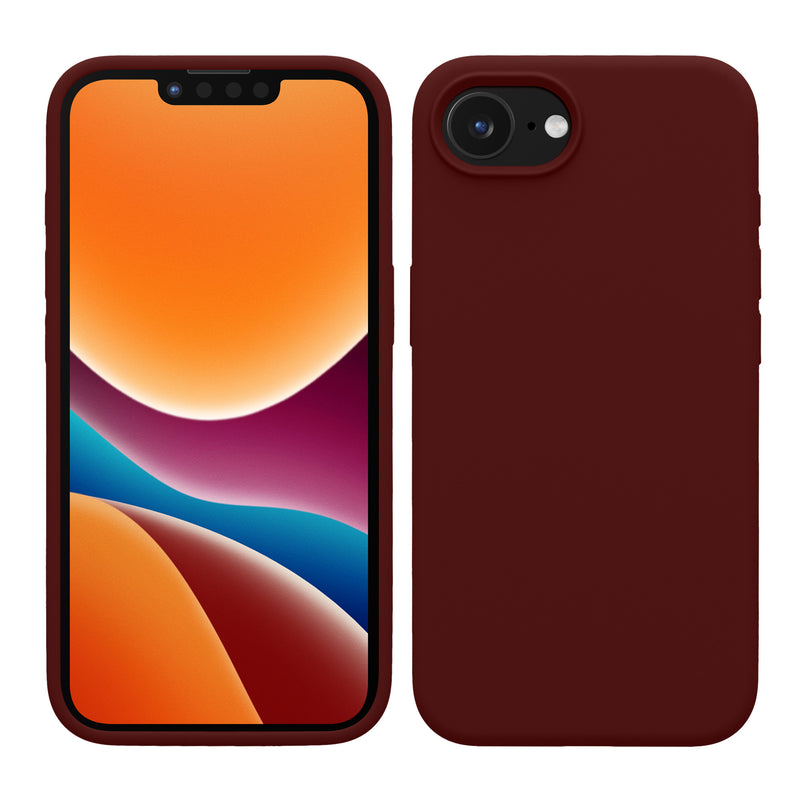 kwmobile Hülle kompatibel mit Apple iPhone 17e / iPhone 16e Hülle - Silikon Handy Case - Handyhülle weiche Oberfläche - kabelloses Laden - Tawny Red Tawny Red  