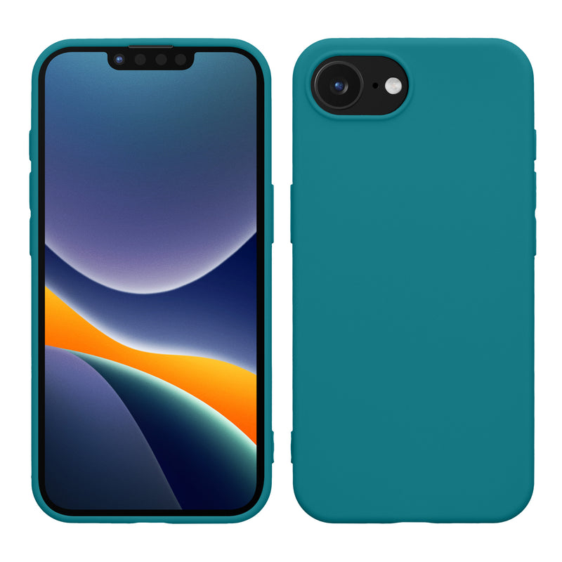 kwmobile Hülle kompatibel mit Apple iPhone 17e / iPhone 16e Hülle - weiches TPU Silikon Case - Cover geeignet für kabelloses Laden - Petrol matt Petrol matt  
