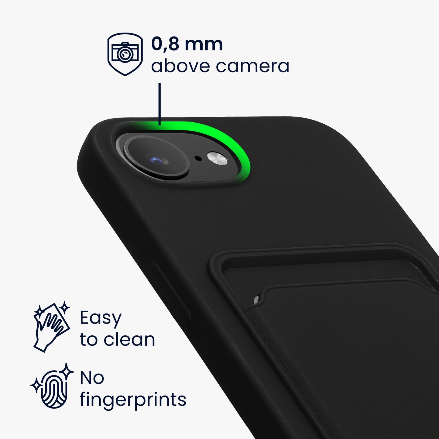 kwmobile Phone Case compatible with Apple iPhone 17e / iPhone 16e Case - Phone Cover with Card Slot