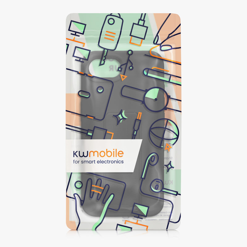 kwmobile Cell Phone Case for Apple iPhone 17e / iPhone 16e Case with Finger Holder and Stand Protective Cover