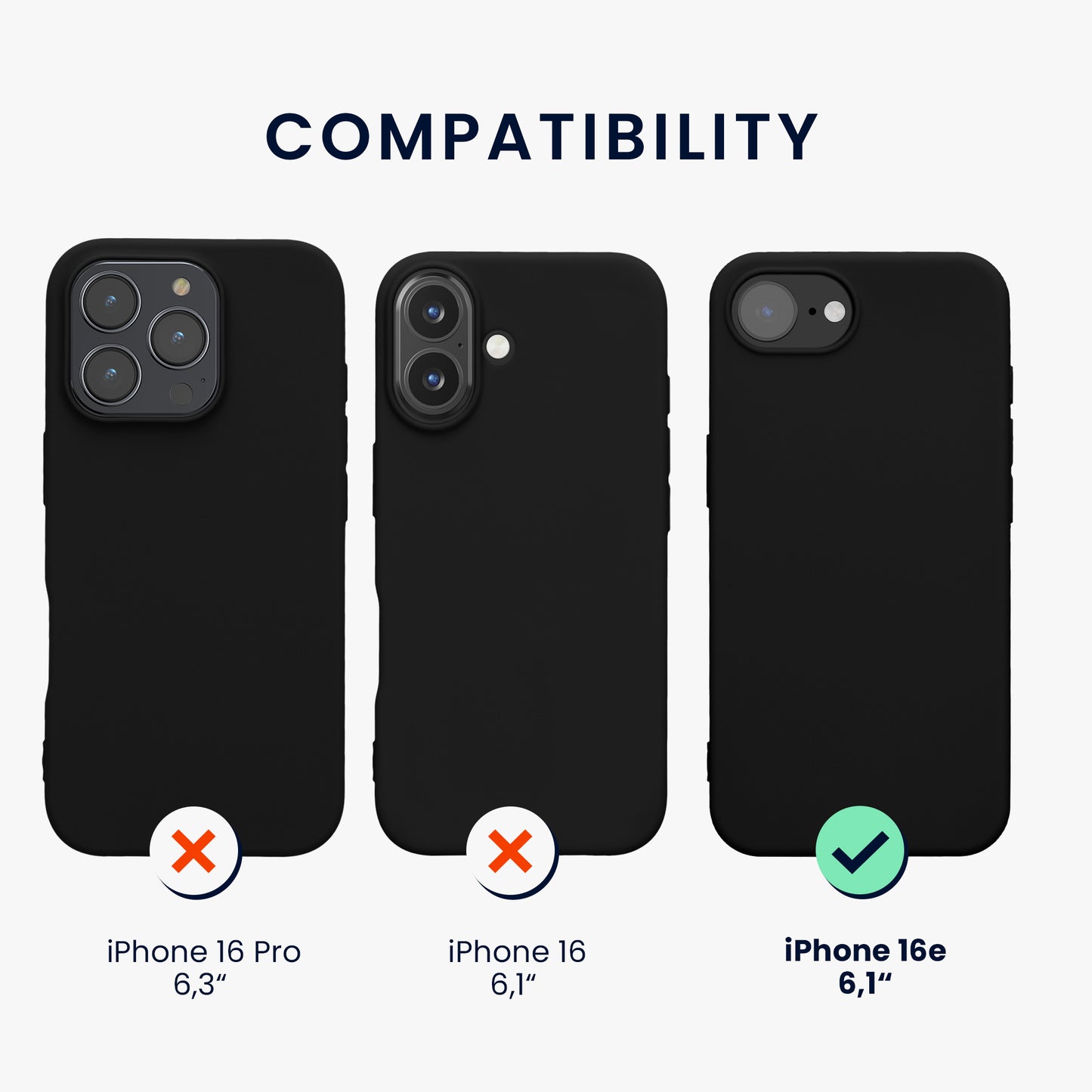 kwmobile Case Compatible with Apple iPhone 17e / iPhone 16e Case - Protective Cover for Wireless Charging - Case