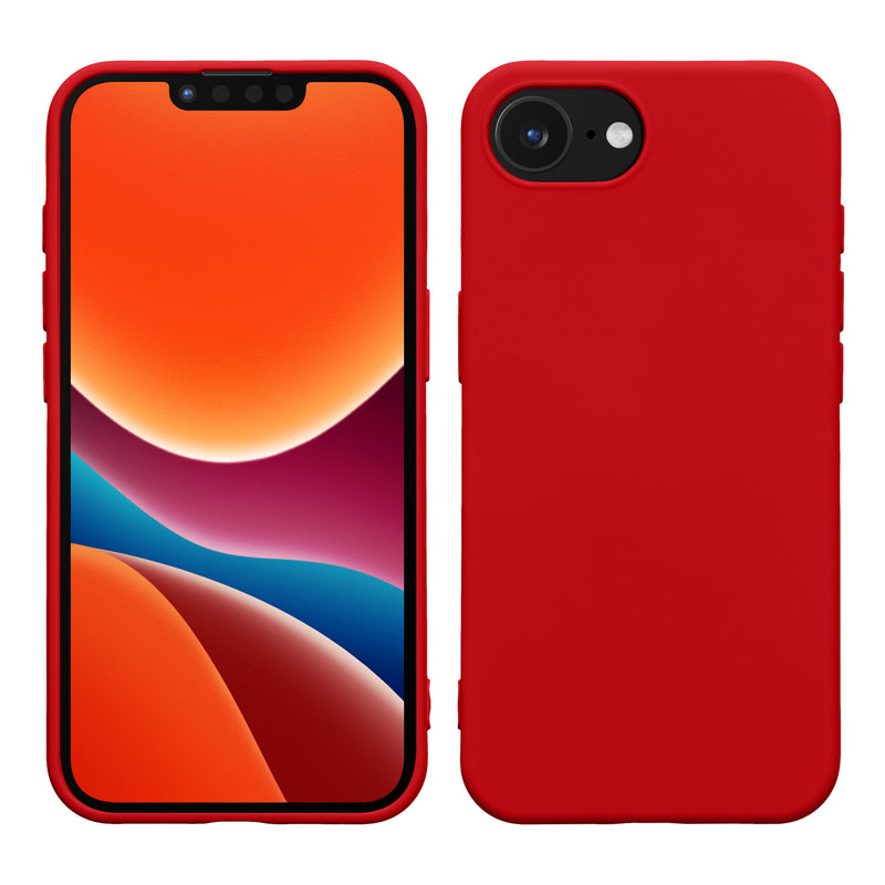 kwmobile Hülle kompatibel mit Apple iPhone 17e / iPhone 16e Hülle - gummierte TPU Silikon Handyhülle - Schutzhülle für kabelloses Laden - Case in Klassisch Rot Klassisch Rot  
