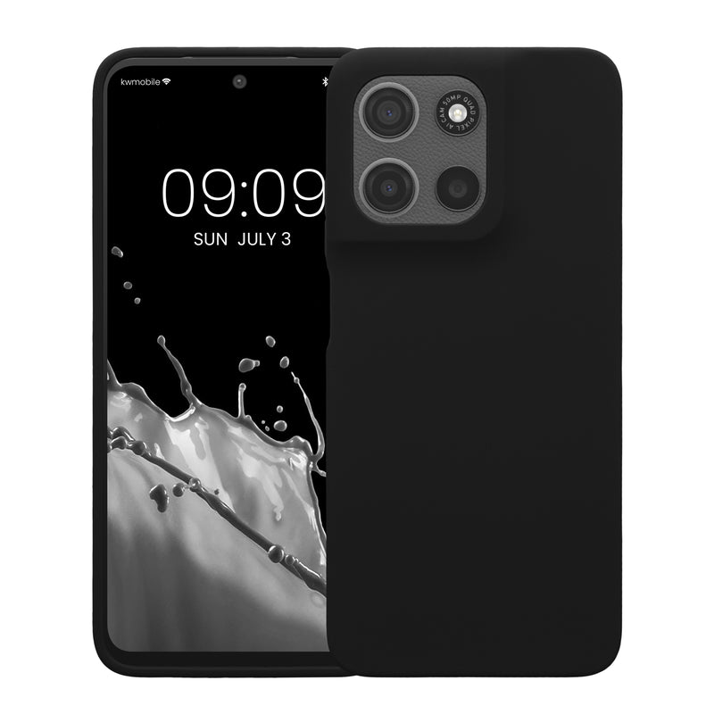 kwmobile Case for Motorola Moto G15 - Silicone Phone Cover with Wireless Charging Compatibility - Protective Case