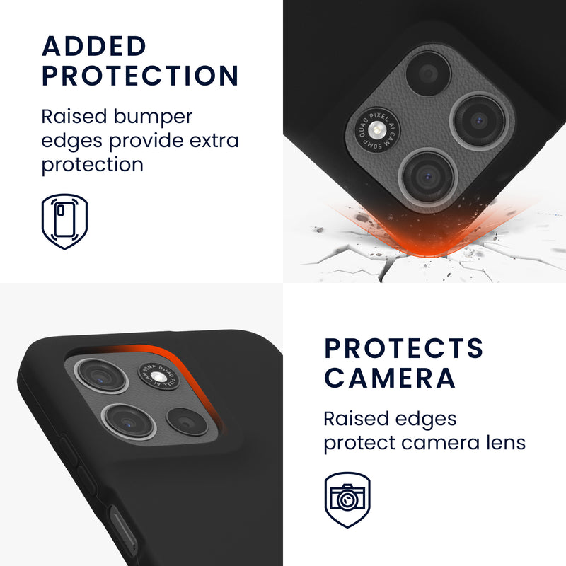kwmobile Case for Motorola Moto G15 - Silicone Phone Cover with Wireless Charging Compatibility - Protective Case