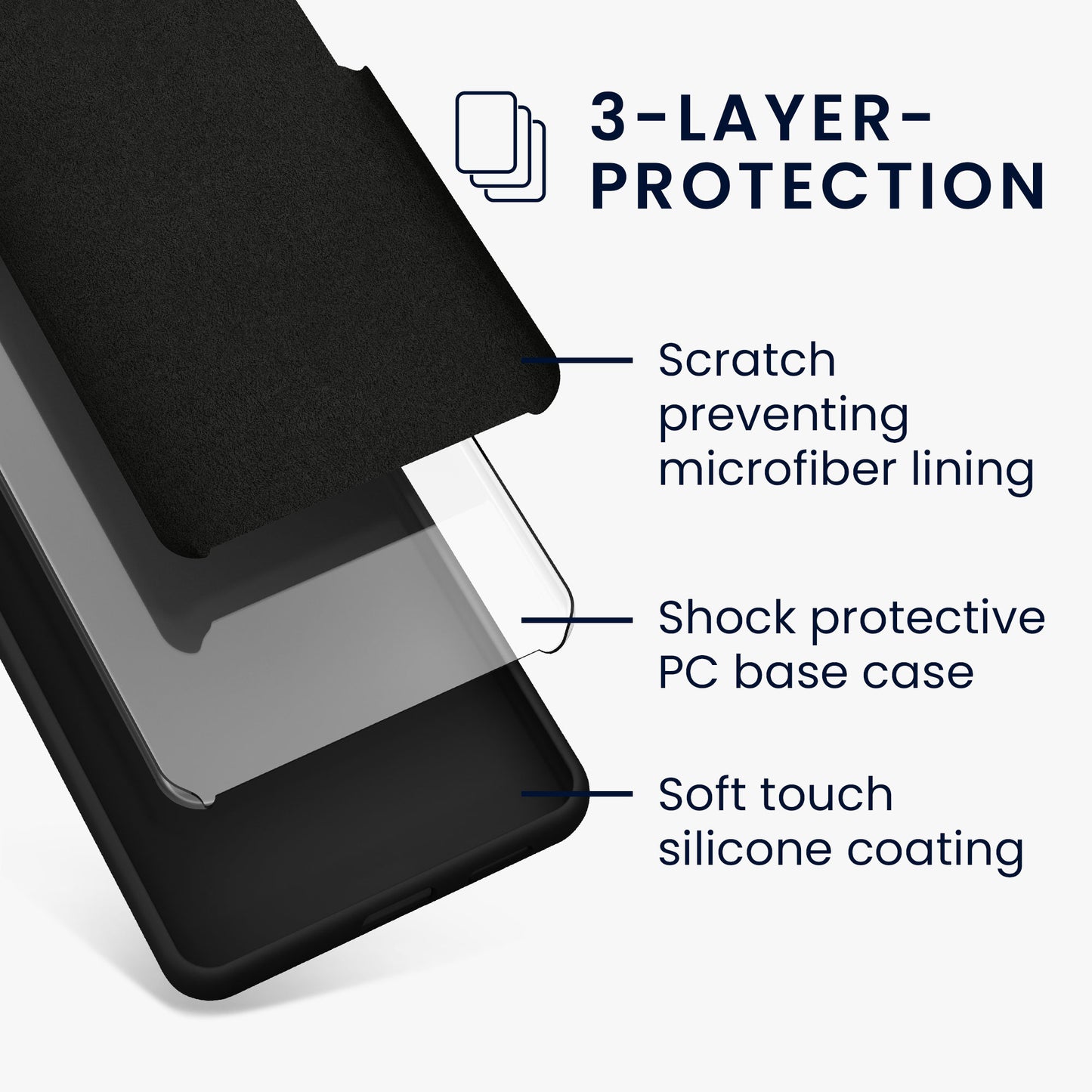 kwmobile Case for Motorola Moto G15 - Silicone Phone Cover with Wireless Charging Compatibility - Protective Case