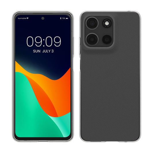 kwmobile Hülle kompatibel mit Motorola Moto G15 - Silikon Handyhülle transparent - Handy Case in Transparent Transparent  