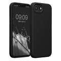 kwmobile Handyhülle kompatibel mit Apple iPhone 17e / iPhone 16e Hülle - gummierte Handy Case aus Silikon in Schwarz Schwarz  