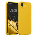 kwmobile Handyhülle kompatibel mit Apple iPhone 17e / iPhone 16e Hülle - gummierte Handy Case aus Silikon in Strahlend Gelb Strahlend Gelb  