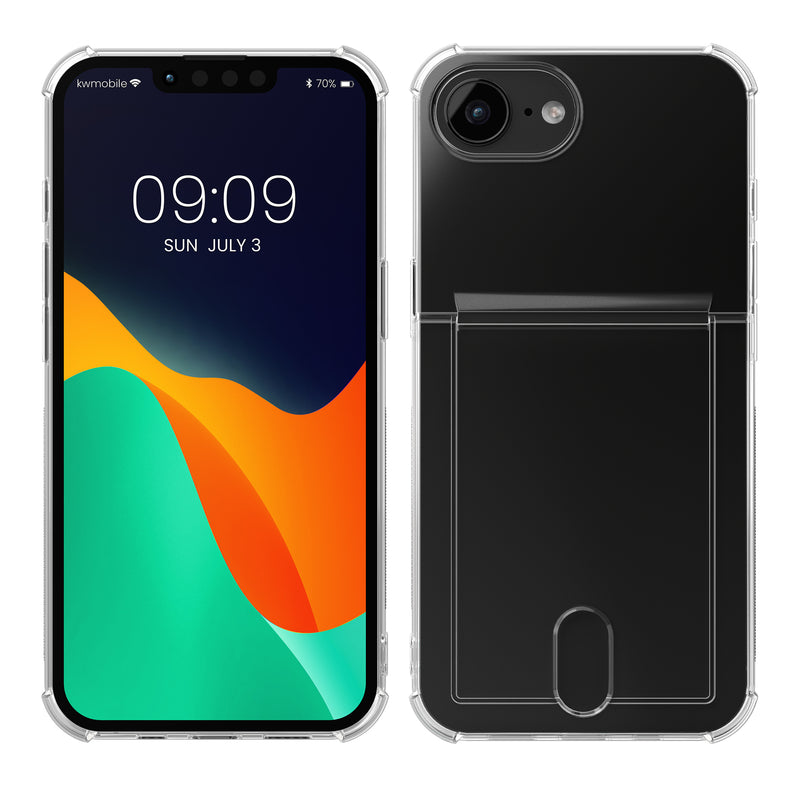 kwmobile Hülle kompatibel mit Apple iPhone 17e / iPhone 16e - Backcover mit Fotofach - Silikon Schutzhülle in Transparent Transparent  