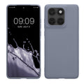 kwmobile Hülle kompatibel mit Motorola Edge 60 Fusion Hülle - weiches TPU Silikon Case - Cover geeignet für kabelloses Laden - Lavendelgrau matt Lavendelgrau matt  