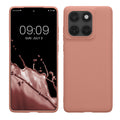 kwmobile Hülle kompatibel mit Motorola Edge 60 Fusion Hülle - weiches TPU Silikon Case - Cover geeignet für kabelloses Laden - Winter Rose Winter Rose  