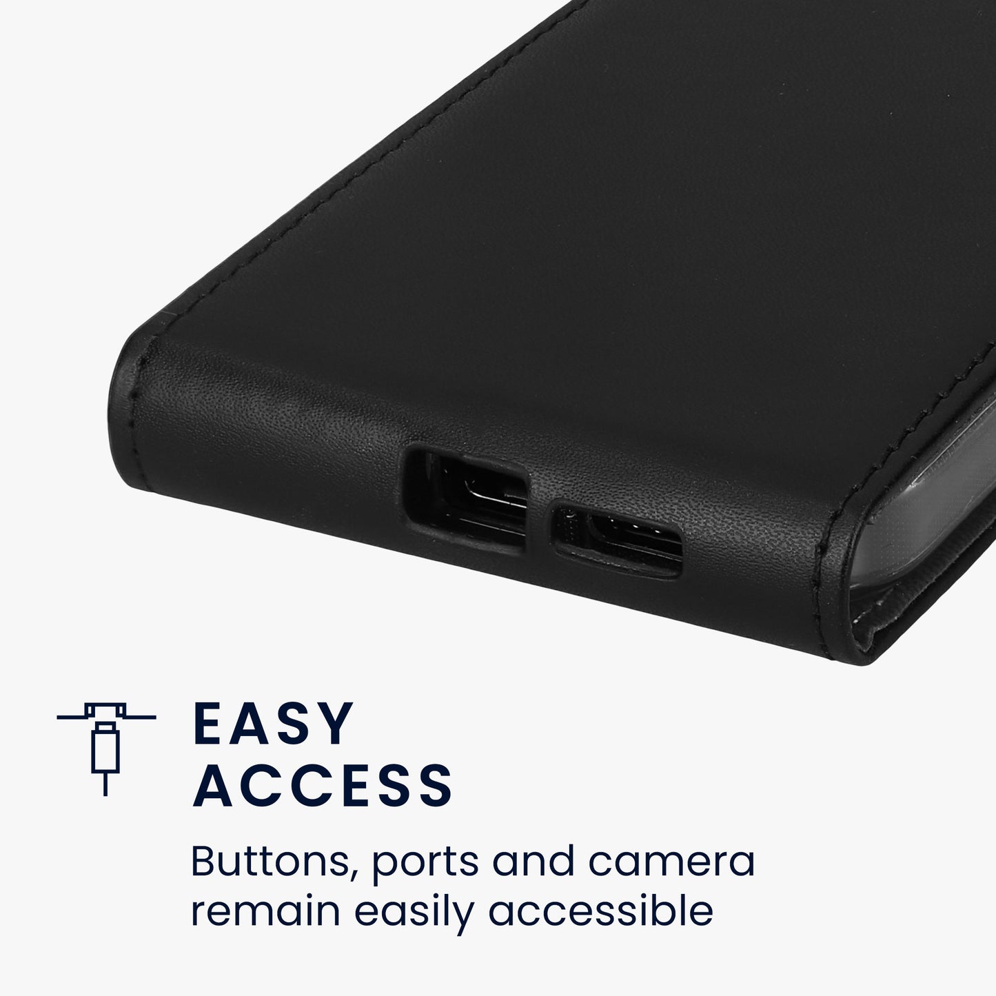 kwmobile Protective Case Compatible with Apple iPhone 17e / iPhone 16e - Phone Cover - Flip Case Phone Case
