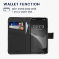 kwmobile Wallet Case compatible with Apple iPhone 17e / iPhone 16e Cover - with Stand and Card Slots