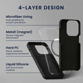 kwmobile Case for Apple iPhone 15 Pro, Silicone Back Cover, Magnetic