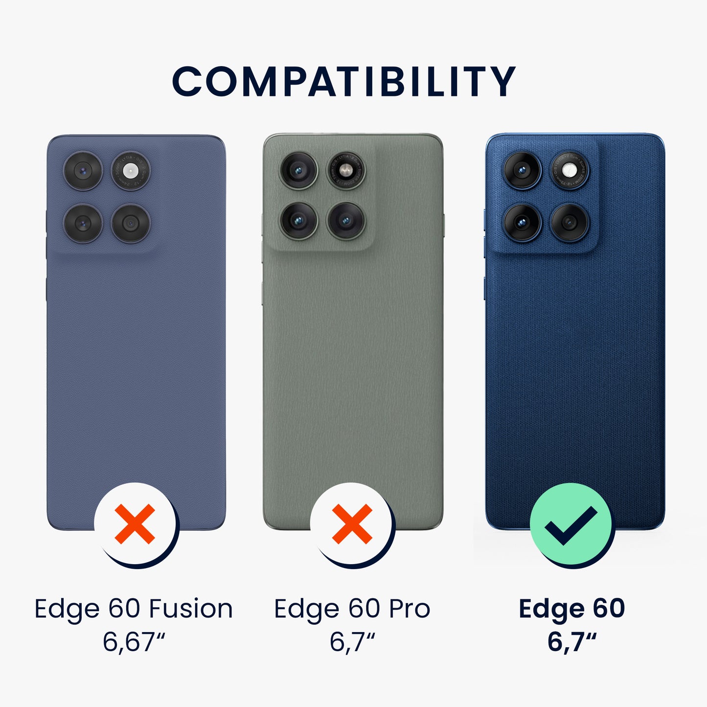 kwmobile Phone Case for Motorola Edge 60 Cover