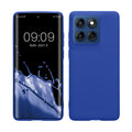 kwmobile Hülle kompatibel mit Motorola Edge 60 Hülle - weiches TPU Silikon Case - Cover geeignet für kabelloses Laden - Baltik Blau Baltik Blau  