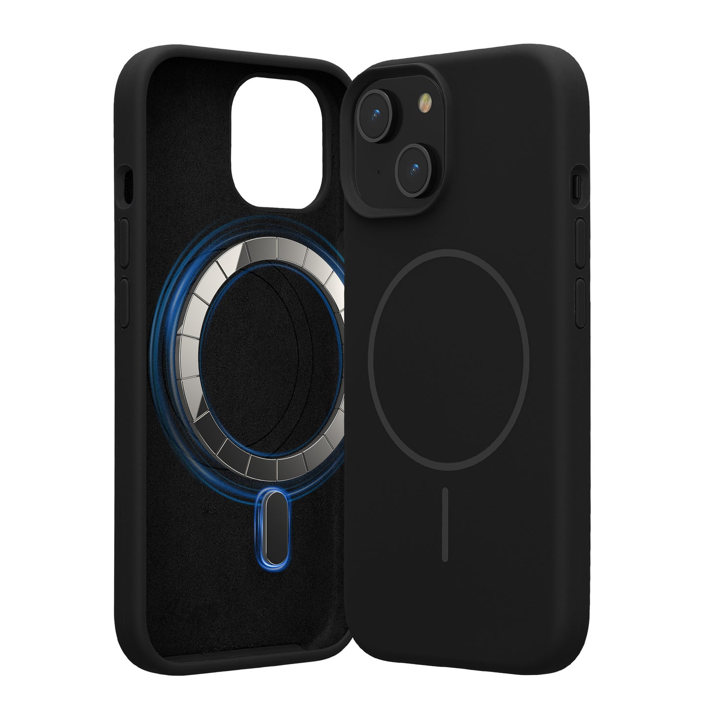 kwmobile Phone Case for Apple iPhone 15 - Case for MagSafe - Case for iPhone 15 - Magnetic Silicone Back