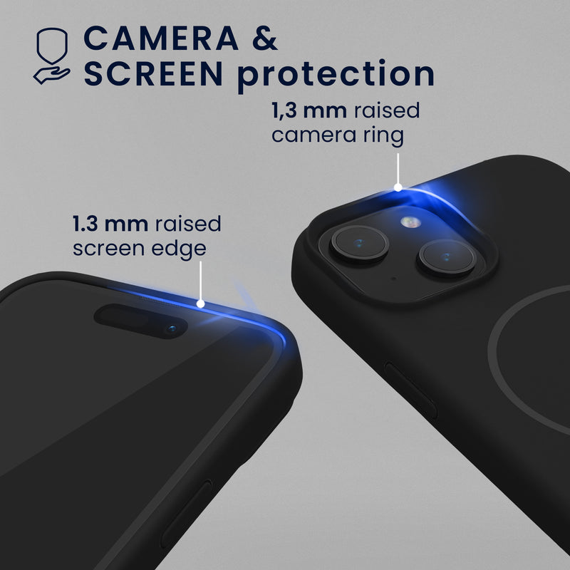 kwmobile Phone Case for Apple iPhone 15 - Case for MagSafe - Case for iPhone 15 - Magnetic Silicone Back