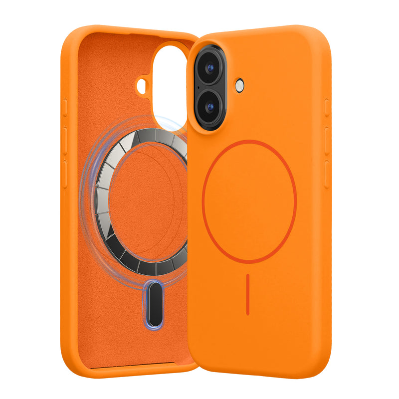 kwmobile Phone Case for Apple iPhone 16 - Case for MagSafe - Case for iPhone 16 - Silicone Back Magnetic