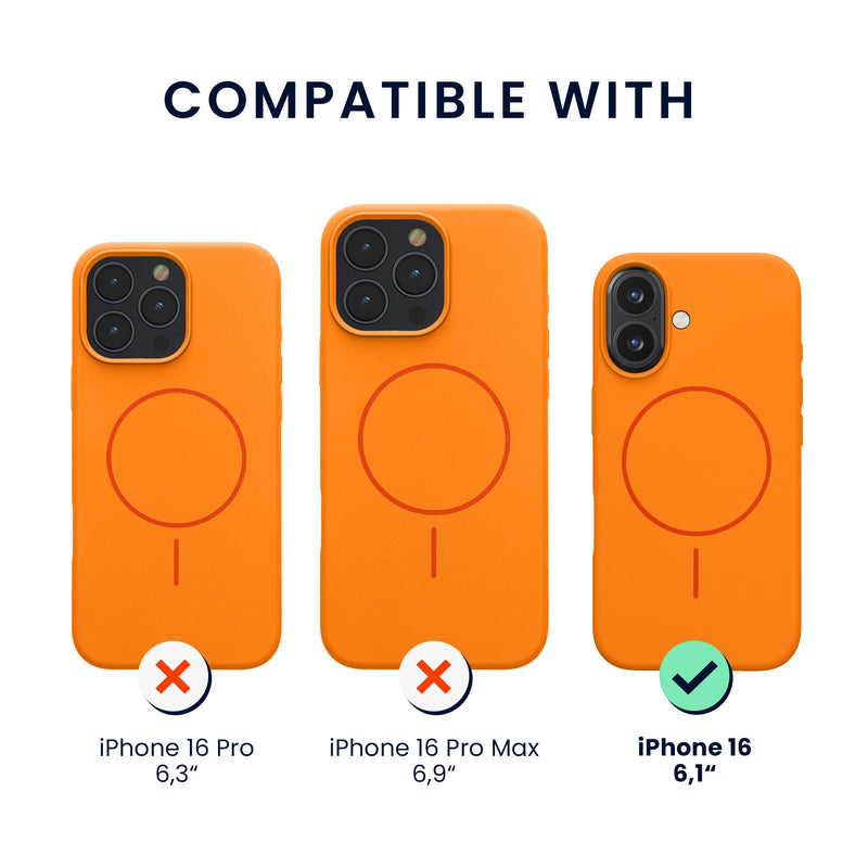 kwmobile Phone Case for Apple iPhone 16 - Case for MagSafe - Case for iPhone 16 - Silicone Back Magnetic