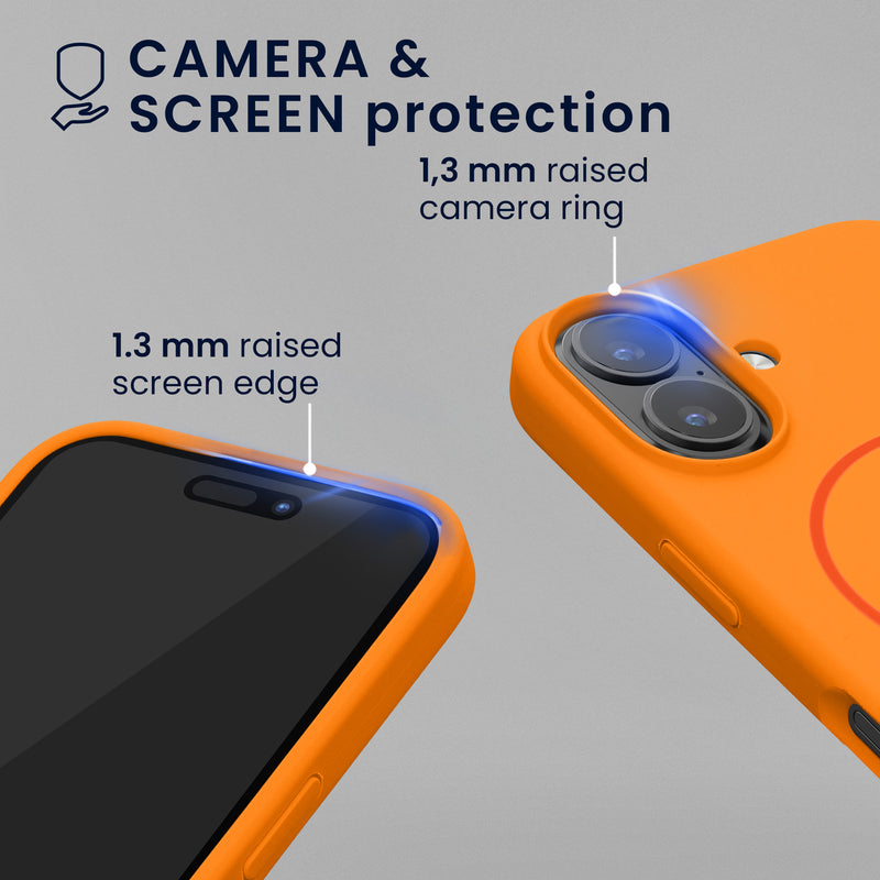 kwmobile Phone Case for Apple iPhone 16 - Case for MagSafe - Case for iPhone 16 - Silicone Back Magnetic