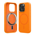 kwmobile Handyhülle für Apple iPhone 16 Pro - Hülle für MagSafe - Hülle für iPhone 16 Pro Case - Silikon Rückseite magnetisch in Fruity Orange Fruity Orange  