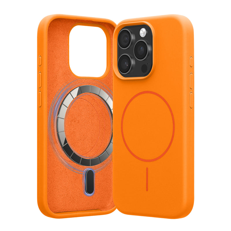 kwmobile Phone Case for Apple iPhone 16 Pro - Case for MagSafe - Case for iPhone 16 Pro - Silicone Back Magnetic