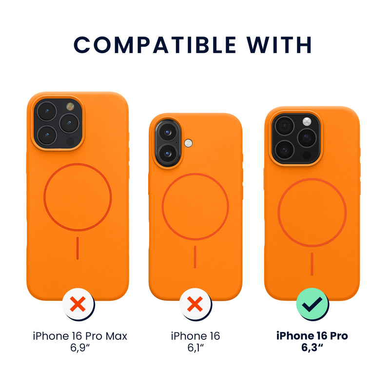 kwmobile Phone Case for Apple iPhone 16 Pro - Case for MagSafe - Case for iPhone 16 Pro - Silicone Back Magnetic