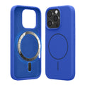kwmobile Handyhülle für Apple iPhone 16 Pro - Hülle für MagSafe - Hülle für iPhone 16 Pro Case - Silikon Rückseite magnetisch in Baltik Blau Baltik Blau  