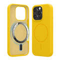 kwmobile Handyhülle für Apple iPhone 16 Pro - Hülle für MagSafe - Hülle für iPhone 16 Pro Case - Silikon Rückseite magnetisch in Strahlend Gelb Strahlend Gelb  
