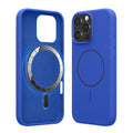 kwmobile Handyhülle für Apple iPhone 16 Pro Max - Hülle für MagSafe - Hülle für iPhone 16 Pro Max Case - Silikon Rückseite magnetisch in Baltik Blau Baltik Blau  