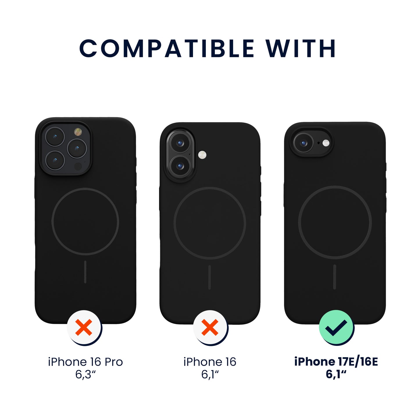 kwmobile Phone Case for Apple iPhone 17e / iPhone 16e - Case for MagSafe - Case for iPhone 17e / iPhone 16e - Magnetic Back Cover