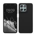 kwmobile Hülle kompatibel mit Motorola Moto G56 5G Hülle - Silikon Handy Case - Handyhülle weiche Oberfläche - kabelloses Laden - Schwarz Schwarz  