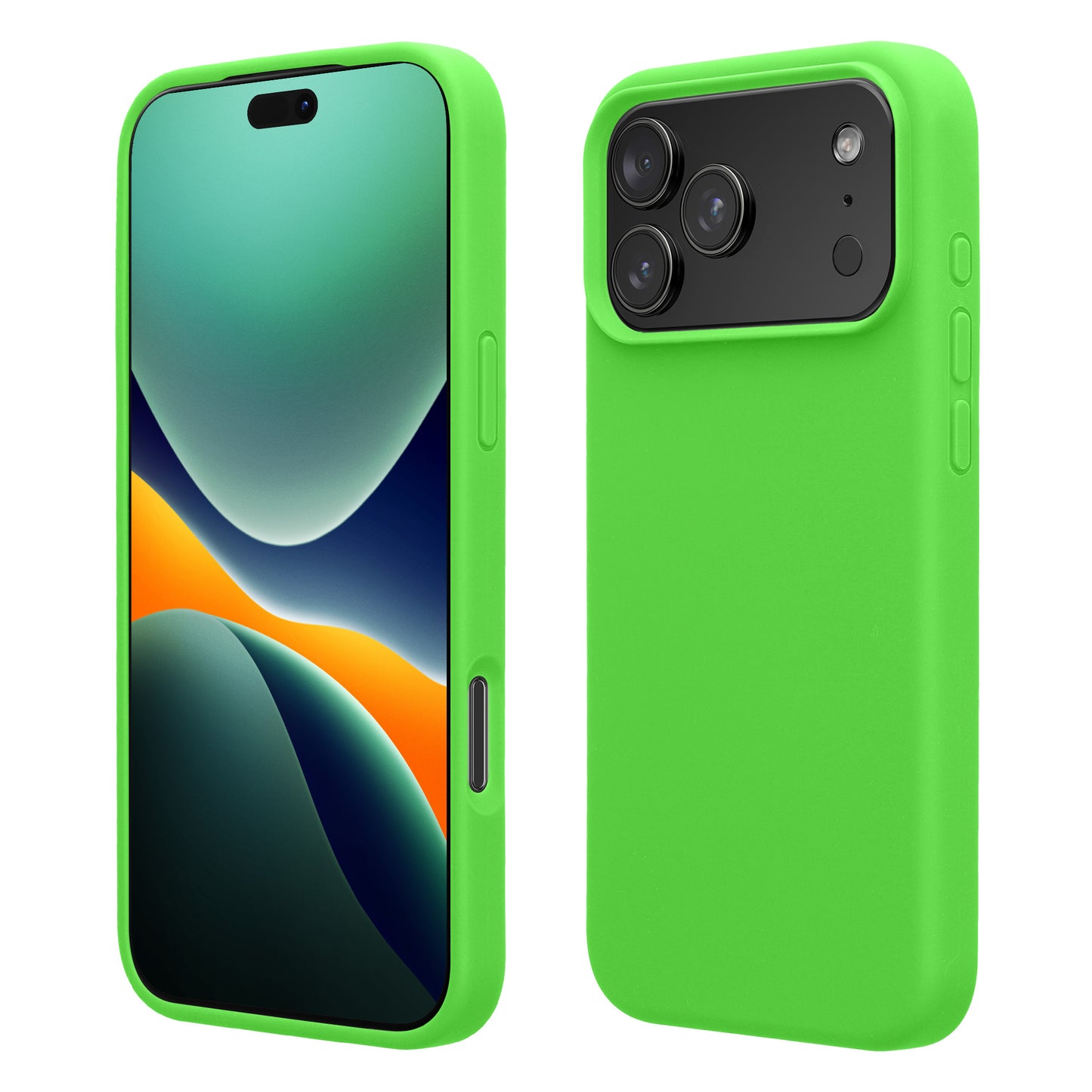 kwmobile Handyhülle für iPhone 17 Pro Hülle, für iPhone 17 Pro Case - Hülle Silikon - kabelloses Laden - Limettengrün Limettengrün  