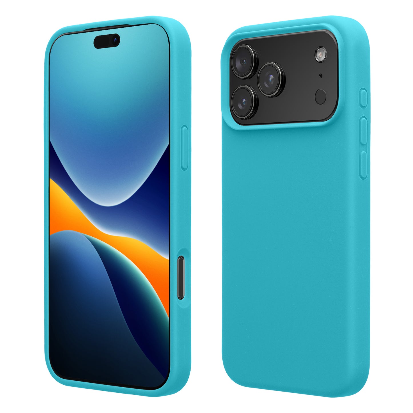 kwmobile Handyhülle für iPhone 17 Pro Max Hülle, für iPhone 17 Pro Max Case - Hülle Silikon - kabelloses Laden - Cool Glacier Cool Glacier  