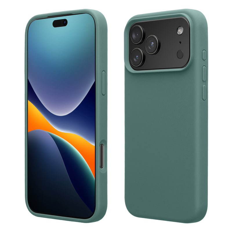 kwmobile Handyhülle für iPhone 17 Pro Max Hülle, für iPhone 17 Pro Max Case - Hülle Silikon - kabelloses Laden - Tannengrün Tannengrün  