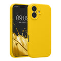 kwmobile Handyhülle kompatibel mit Apple iPhone 17 Hülle - gummierte Handy Case aus Silikon in Strahlend Gelb Strahlend Gelb  