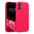 kwmobile Handyhülle kompatibel mit Apple iPhone 17 Hülle - gummierte Handy Case aus Silikon in Neon Pink Neon Pink  