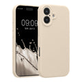 kwmobile Handyhülle kompatibel mit Apple iPhone 17 Hülle - gummierte Handy Case aus Silikon in Creme Creme  