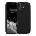 kwmobile Handyhülle kompatibel mit Apple iPhone 17 Hülle - gummierte Handy Case aus Silikon in Schwarz Schwarz  