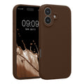 kwmobile Handyhülle kompatibel mit Apple iPhone 17 Hülle - gummierte Handy Case aus Silikon in Chocolate Chocolate  
